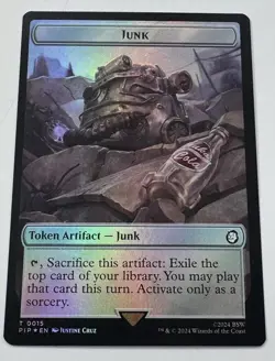 MTG Card Foil Double Token Soldier / Junk 0004 / 0015 Fallout Magic NM SEE PICS - Image 2