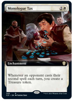 1x Monologue Tax Extended Art Commander 2021 NM MTG - Image 1