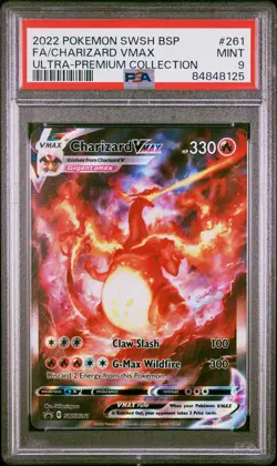 2022 Pokemon Swsh Black Star Charizard Vmax Ultra-Premium Collection #261 PSA 9 - Image 1