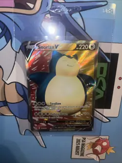Pokemon Snorlax V 197/202 Swsh01: Sword & Shield Ultra Rare Full Art Holo NM - Image 1