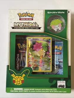Pokemon TCG Shaymin Mythical Pokemon Collection Box New Sealed Generations 2016 820650800917 - Image 1