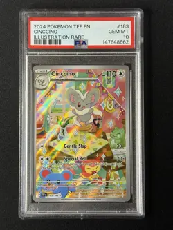 Pokemon - PSA 10 Gem Mint - Cinccino 183/162 Illustration Rare - Temporal Forces - Image 1