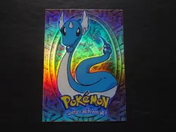 1999 Topps Pokemon the First Movie Rainbow Foil E11 #148 Dragonair Blue Logo - Image 1