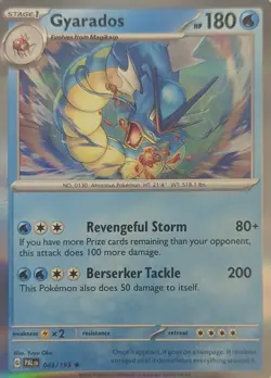 Paldea Evolved Gyarados Holo Rare NM 043/193 Pokemon - Image 2