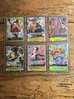 Collection Lot of One Piece SR Foil Cards & Don Cards Law Monkey Sabo boa mint - Image 1