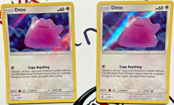 2 Cards Ditto 17/18 Detective Pikachu Holo Cards *2 CARDS MINT CONDITION* - Image 1