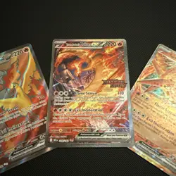 Team Rocket's Moltres ex (Destined Rivals Stamp) 229/182 + 208 + 031 (3 cards) - Image 1