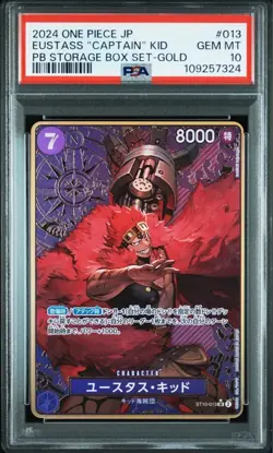 PSA 10 Eustass Kid ST10-013 Storage Box Promo ONE PIECE Card Japanese 2024 - Image 1