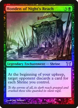 Honden of Night's Reach FOIL Champions of Kamigawa HEAVILY PLD CARD ABUGames - Image 1