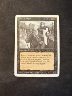 Black Knight Revised Edition Mtg HP - Image 1