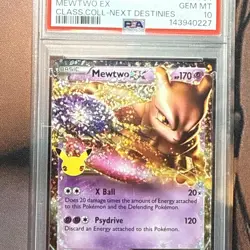 MEWTWO EX PSA 10 2021 POKEMON CELEBRATIONS #54/99 CLASSIC NEXT DESTINIES 1980 - Image 2
