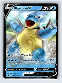 Blastoise V SWSH101 Black Star Promo Pokemon Sword & Shield Ultra Rare Card NM - Image 1
