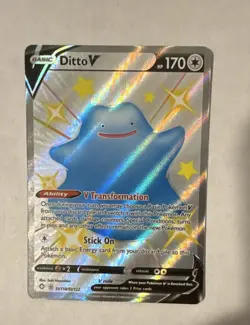 Pokemon Ditto V SV118/SV122 Shining Fates: Shiny Vault Shiny Holo Rare Full Art - Image 1