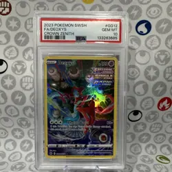 Pokemon Deoxys PSA 10 Crown Zenith Galarian Gallery GG12 Ultra Rare Holo - Image 1