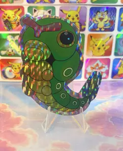 Pokemon Vintage Pocket Monsters Vending HOLO Prism Sticker 90s Nintendo Caterpie - Image 1