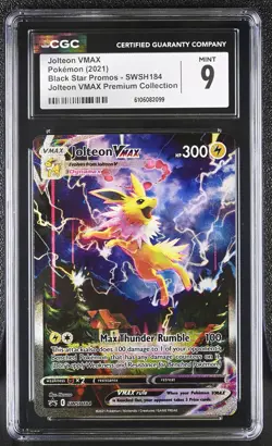 Jolteon Vmax SWSH184 Premium Collection Black Star Promos Pokemon CGC 9 Mint - Image 1