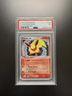 PSA 7 2005 POKEMON EX DELTA SPECIES #108 FLAREON EX-HOLO - Image 1