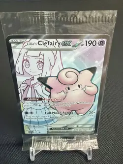 Pokemon LILLIE'S CLEFAIRY EX SVP 195 Journey Together PROMO - Sealed - Image 1