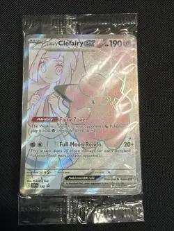 Pokemon LILLIE'S CLEFAIRY EX SVP 195 Journey Together PROMO - Sealed - Image 2