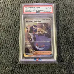 2024 POKEMON TEF EN-TEMPORAL FORCES #211 MORTY'S CONVICTION PSA 10 - Image 1