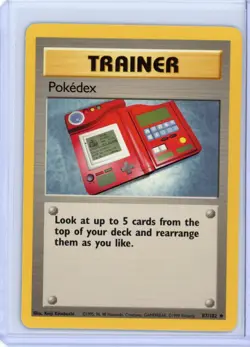 Pokedex Trainer 87/102 Pokemon Card 1999 WOTC NM | Original Pokemon - Image 1