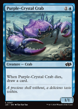 Purple-Crystal Crab 347 J25 Foundations Jumpstart MTG Blue Creature Common NM - Image 1