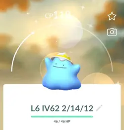 🌟 Shiny (Schillernd) Ditto [Yellow Cap Costume] Pokemon GO - Mini PTC 80K Dust - Image 1