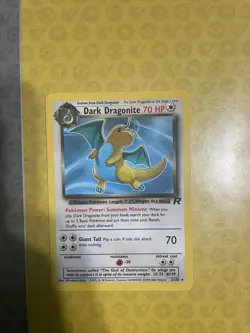 Dark Dragonite 22/82 Team Rocket 1st Edition NON-HOLO Rare Pokemon Card WOTC NM - Image 1