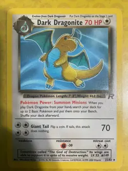 Dark Dragonite 22/82 Team Rocket 1st Edition NON-HOLO Rare Pokemon Card WOTC NM - Image 3