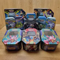 Job Lot of Empty TCG Pokemon Tins X10 - Image 1