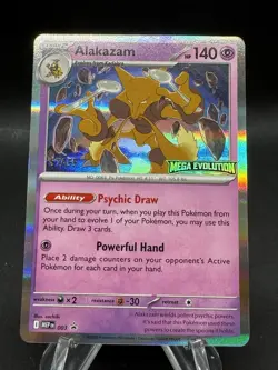 2025 POKEMON MEP PROMO MEGA EVOLUTION PRERELEASE-STAFF #003 ALAKAZAM - Image 1