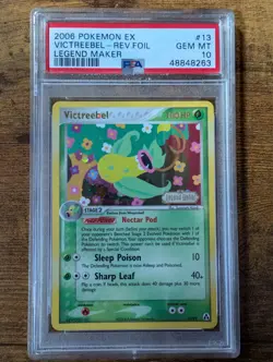 Pokemon Victreebel EX Legend Maker Holo Reverse Rare #13 PSA 10 Gem Mint Pop 20 - Image 1