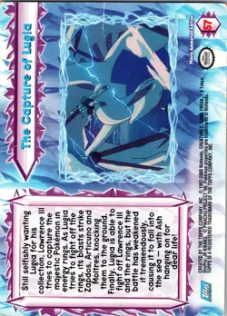 #57 The Capture Of Lugia The Movie 2000 2000 Topps Pokemon - Image 2