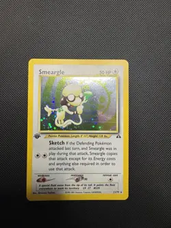 Pokemon Neo Discovery 1st Edition Holo Rare Smeargle 11/75 LP+/NM- - Image 1