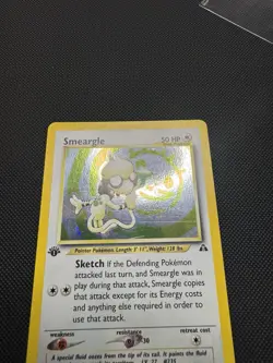 Pokemon Neo Discovery 1st Edition Holo Rare Smeargle 11/75 LP+/NM- - Image 2