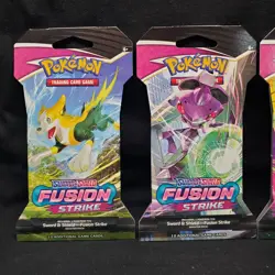 Pokemon Fusion Strike Sleeved Booster Pack Complete ART SET of 4 Packs SEALED - Image 2