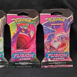 Pokemon Fusion Strike Sleeved Booster Pack Complete ART SET of 4 Packs SEALED - Image 3