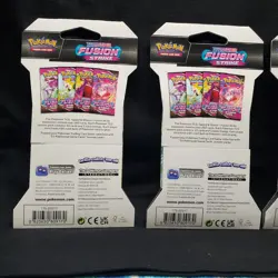 Pokemon Fusion Strike Sleeved Booster Pack Complete ART SET of 4 Packs SEALED - Image 5