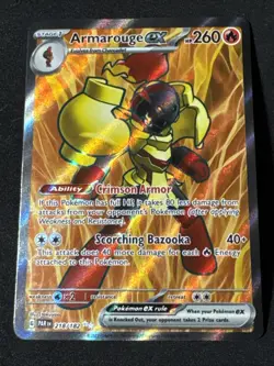 Armarouge ex 218/182 SV04: Paradox Rift Holo Ultra Rare Full Art Pokemon card - Image 1
