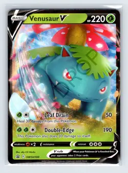Venusaur V - SWSH100 - Pokemon Promo Sword & Shield Ultra Rare Holo Card NM - Image 1