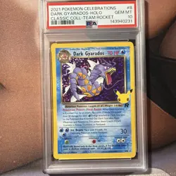 PSA 10 GEM MINT Dark Gyarados 8 Celebrations Classic Collection HoloPokemon Card - Image 1