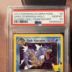 PSA 10 GEM MINT Dark Gyarados 8 Celebrations Classic Collection HoloPokemon Card - Image 3