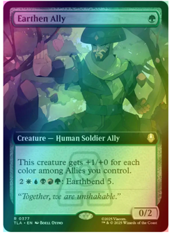 Earthen Ally - Foil - Extended Art Avatar MTG - Image 1