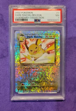 2002 POKEMON LEGENDARY COLLECTION #7 DARK RAICHU-REVERSE FOIL PSA - Image 1