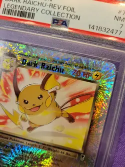 2002 POKEMON LEGENDARY COLLECTION #7 DARK RAICHU-REVERSE FOIL PSA - Image 4