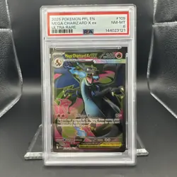 2025 Pokemon Phantasmal Flames Mega Charizard #109 Graded PSA 8 English - Image 1