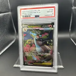 2025 Pokemon Phantasmal Flames Mega Charizard #109 Graded PSA 8 English - Image 5