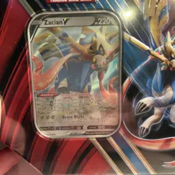 Pokemon TCG Legends of Galar Tin Zacian V 2020 Factory Sealed New - Image 2
