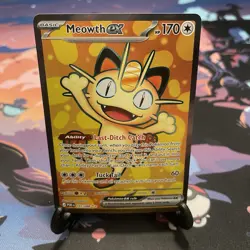 Pokemon TCG Meowth ex 107/088 Full Art Ultra Rare - Perfect Order - Near Mint - Image 3