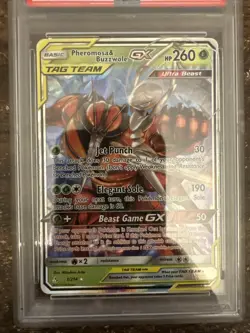 2019 POKEMON SUN & MOON UNBROKEN BONDS #1/214 PHEROMOSA & BUZZWOLE GX PSA 10 - Image 2